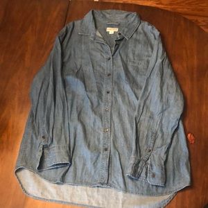 Ava and Viv long sleeve denim collared button up.